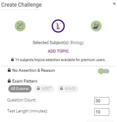 Create your own free mock test for NEET with Study Circle on Darwin