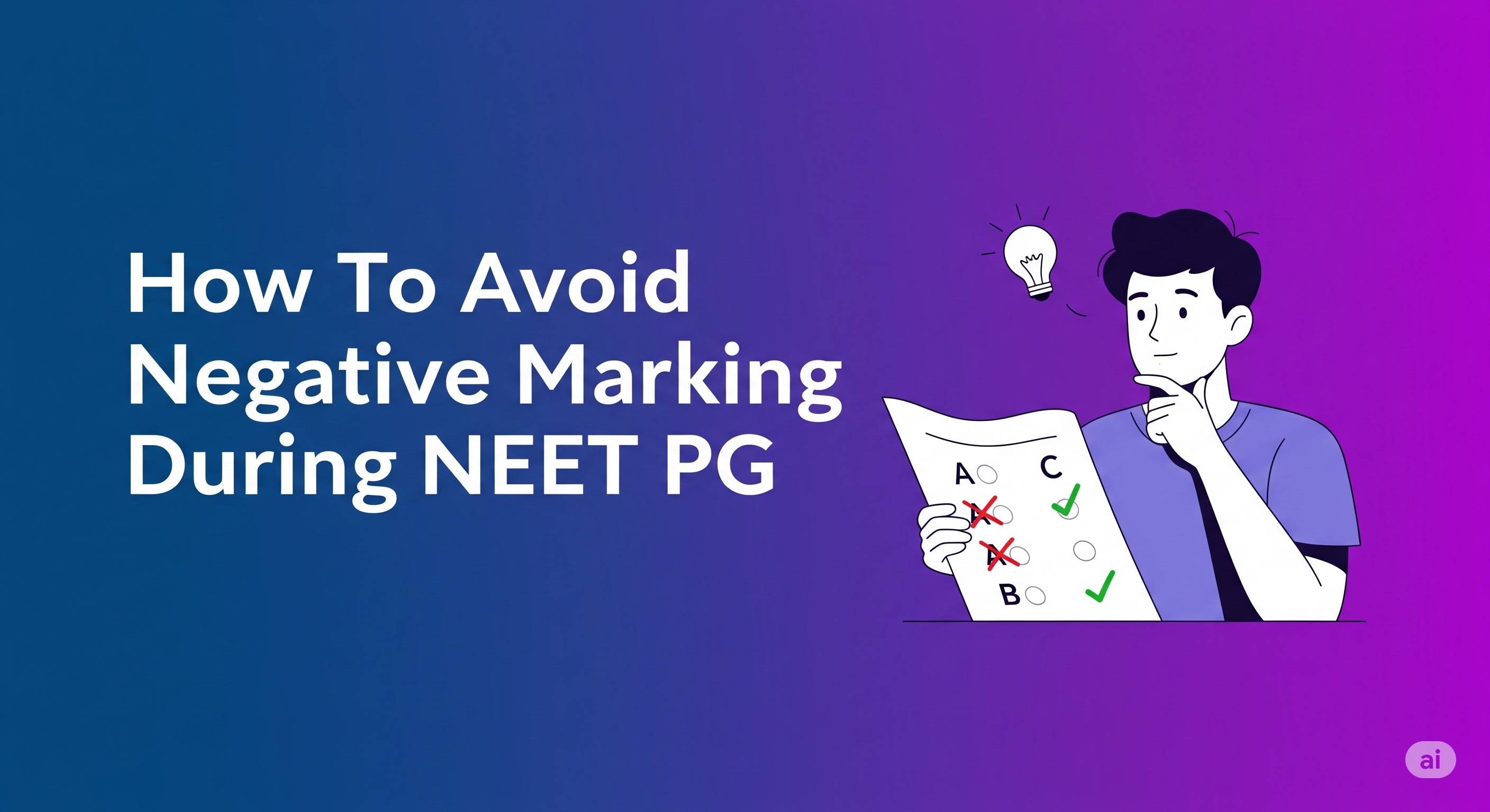 Negative marking in NEET PG 
