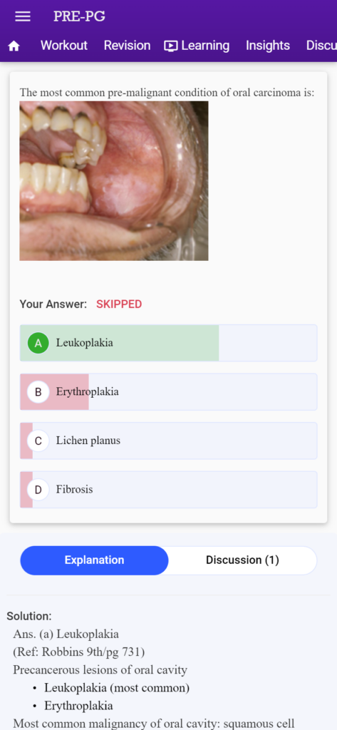 NEET pg online sample questions