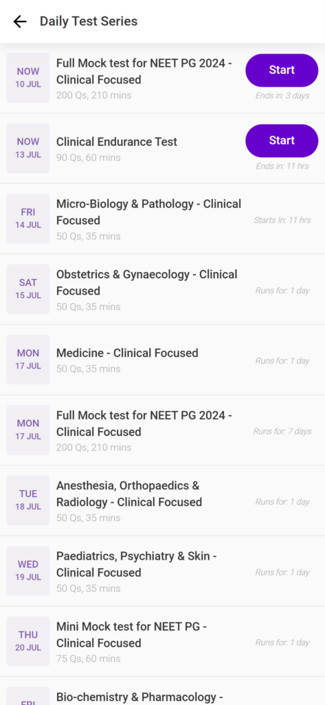 next neet pg clinical mock test