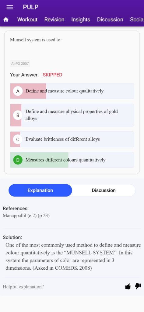 NEET MDS previous year questions