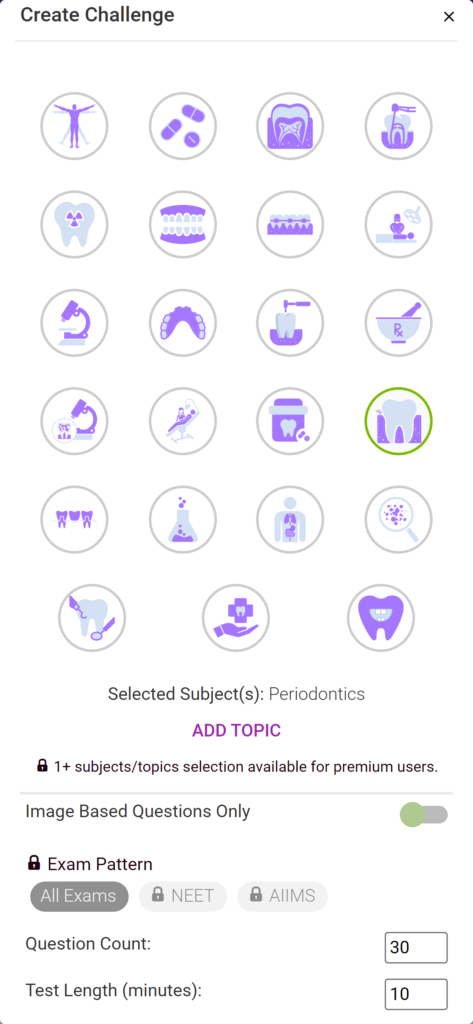 Subjectwise MCQs NEET MDS Challenge
