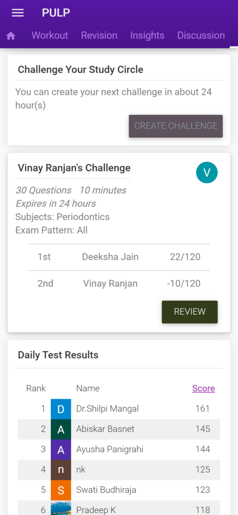 Test Rank NEET MDS Challenge on Study Circle