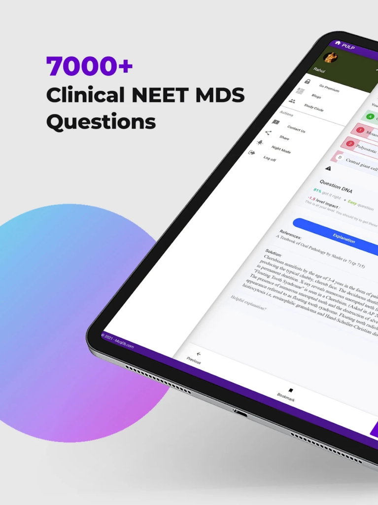 NEET MDS Clinical Questions