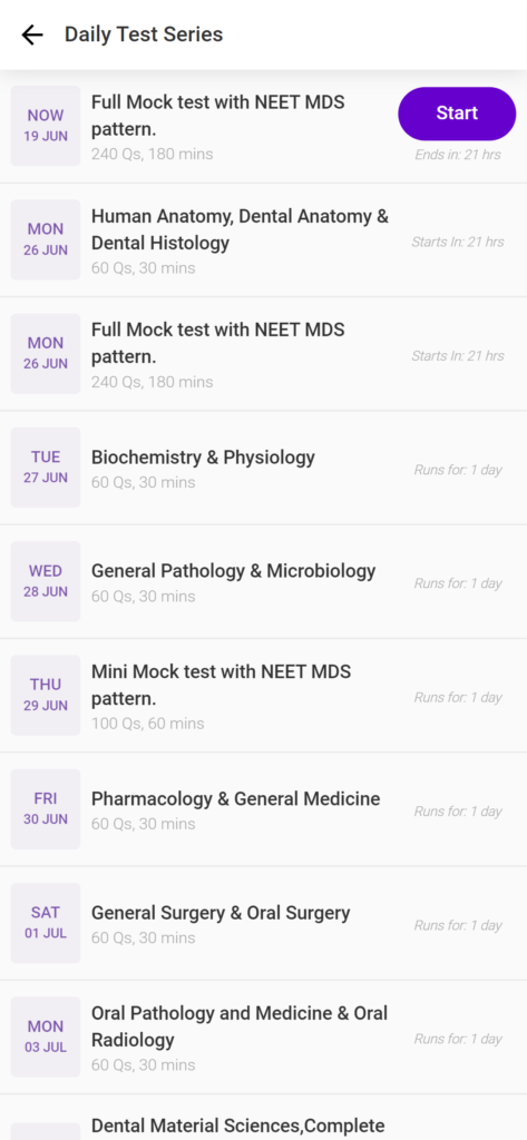 neet mds mock tests